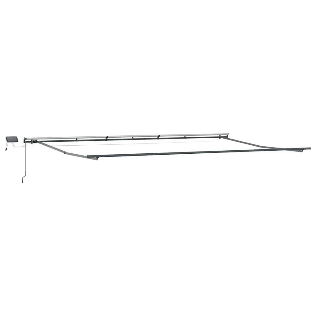 vidaXL Manual Retractable Awning with LEDs Anthracite&White 600x300 cm 6
