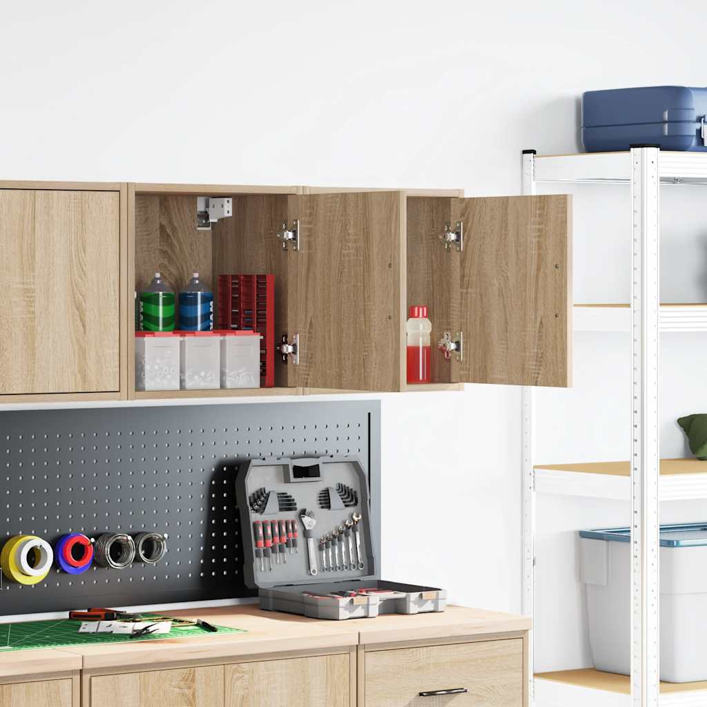 Garage Wall Cabinets Engineered Wood 2 pcs 40 x 30 x 41 cm Sonoma oak