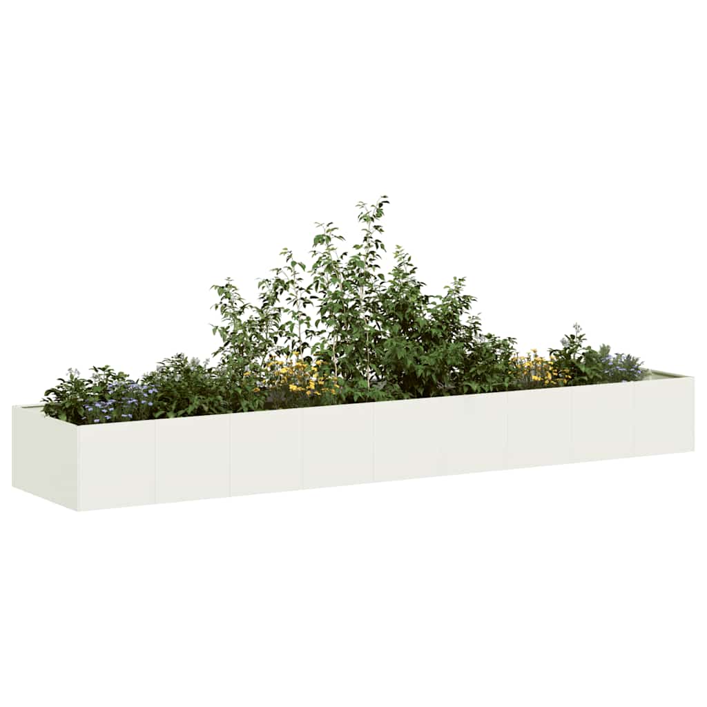 Planter 360x80x40 cm Steel White