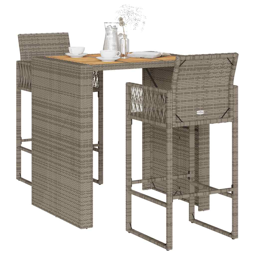 vidaXL 5 Piece Garden Bar Set without Cushions