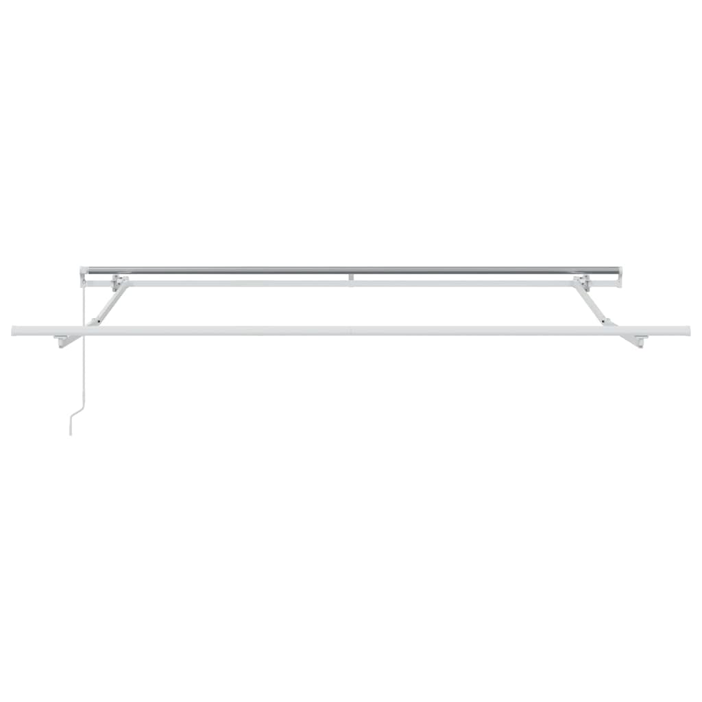 Manual Awning 3.5 x 2.5 m 100% Polyester with White Frame Drop 250 cm Width 350 cm Yellow/orange/white