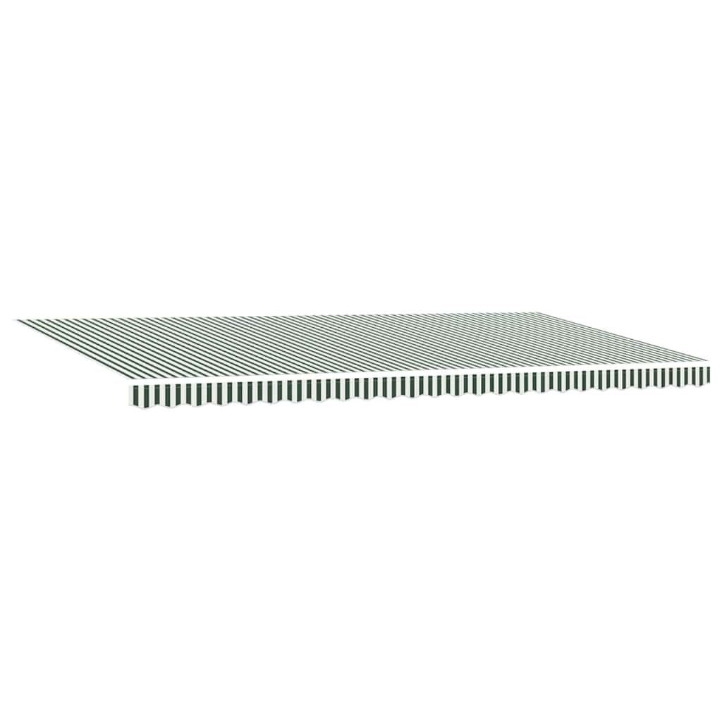 vidaXL Retractable Awning Green and White 600 x 300 cm 6