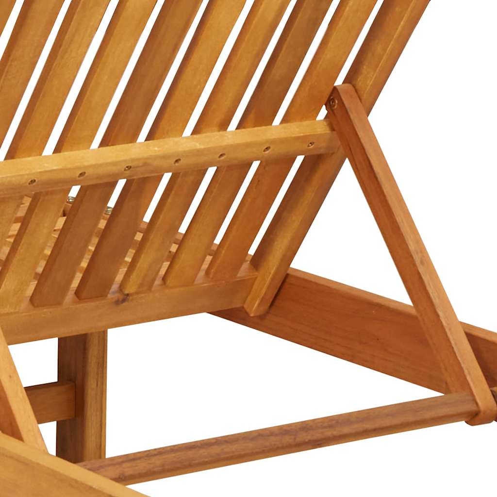 vidaXL Sun Lounger 3 pcs Solid Acacia Wood Brown 6