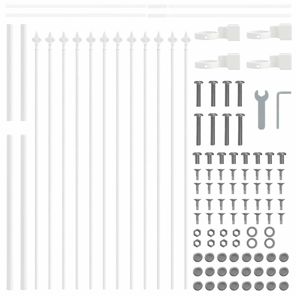 vidaXL Garden Fence WOERDEN 8 pcs 13.6 x 1.2 m Powder-coated Steel 6
