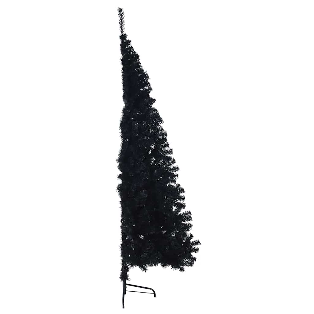Artificial Pre-lit Christmas Tree PVC 210 cm Black without baubles
