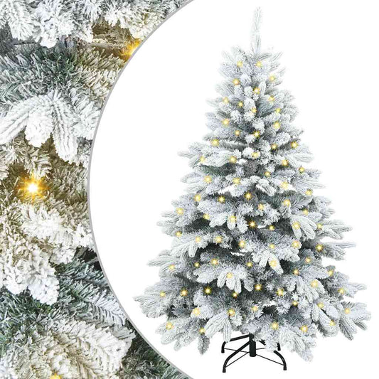 Artificial Christmas Tree with 150 LEDs PE and PVC White 150 cm with LEDs
