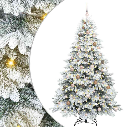 vidaXL Artificial Christmas Tree White 210 cm PE and PVC 2