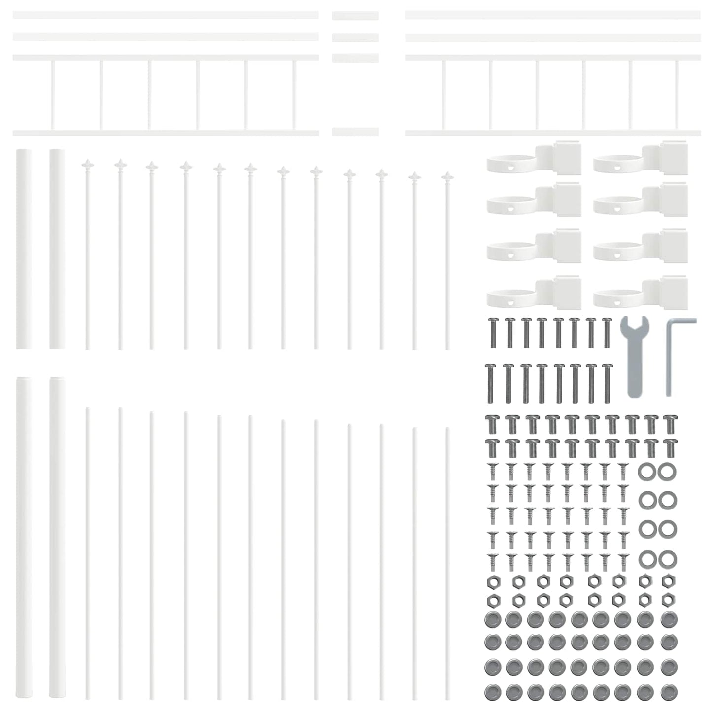 vidaXL Garden Fence WOERDEN 7 pcs 170 x 225 cm Powder-Coated Steel 6