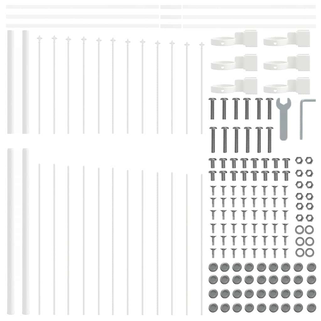 vidaXL Garden Fence WOERDEN 8 pcs 170 x 215 cm Powder-Coated Steel 6