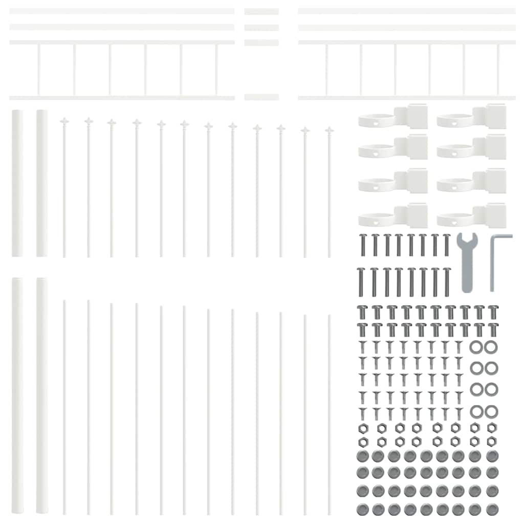 vidaXL Garden Fence WOERDEN 8 pcs 170 x 225 cm Powder-Coated Steel 6