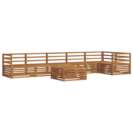 vidaXL Outdoor Sofa Set 7 pcs Natural 2