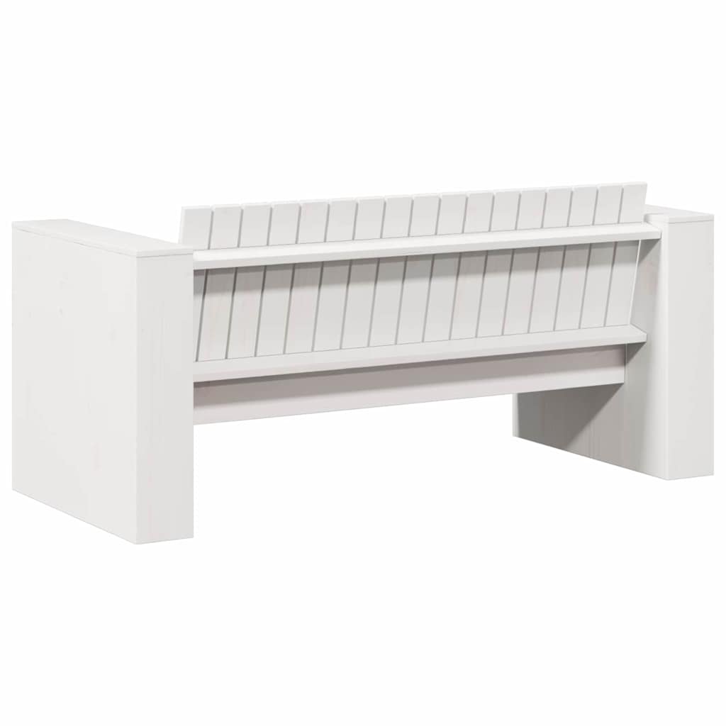 Garden Sofa 134 x 60 x 62 cm Solid Pine Wood White 110 cm