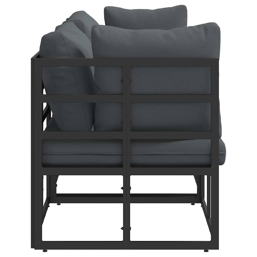 vidaXL 3 pcs Outdoor Furniture Metal Black and Anthracite 6