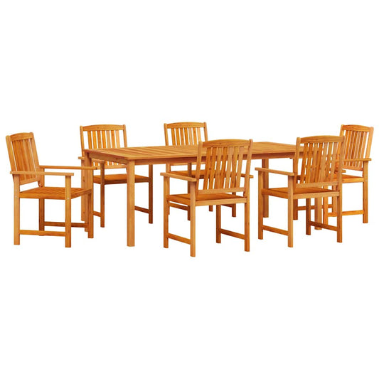 vidaXL Garden Dining Set 7 pcs Brown Solid Acacia Wood 2