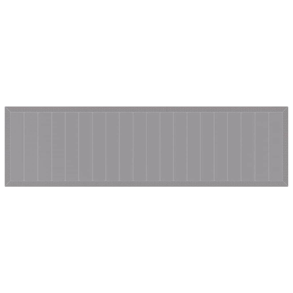 vidaXL Garden Dining Set 13 pcs Light Grey Polt rattan 6