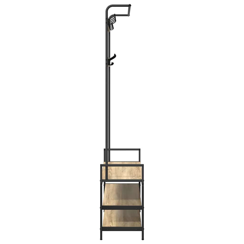 Coat Rack 75 x 34 x 184 cm Engineered wood Sonoma oak 95 cm