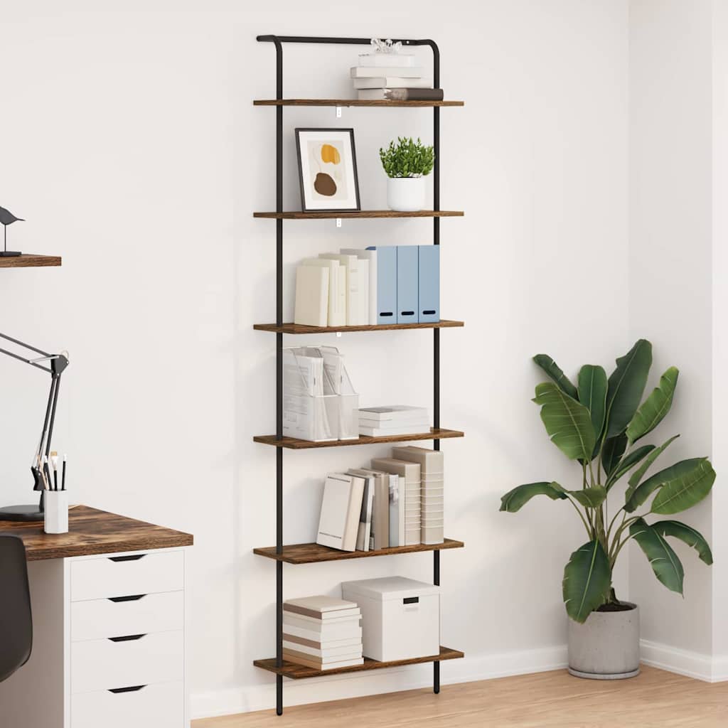 Bookshelf 5-Tier Engineered wood Smoked oak