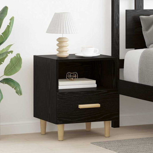 Bedside Cabinets 40x35x47 cm Black oak