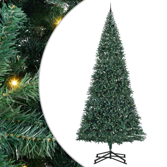 vidaXL Artificial Pre-lit Christmas Tree with Ball Set Green 500 cm 2
