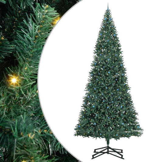 vidaXL Artificial Pre-lit Christmas Tree with Ball Set Green 500 cm 2