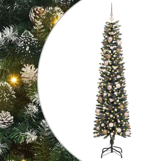 vidaXL Artificial Christmas Tree with 300 LEDs with Stand Green 210 cm 2