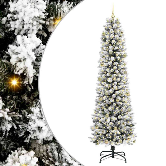 vidaXL Artificial Christmas Tree White 240 cm 2