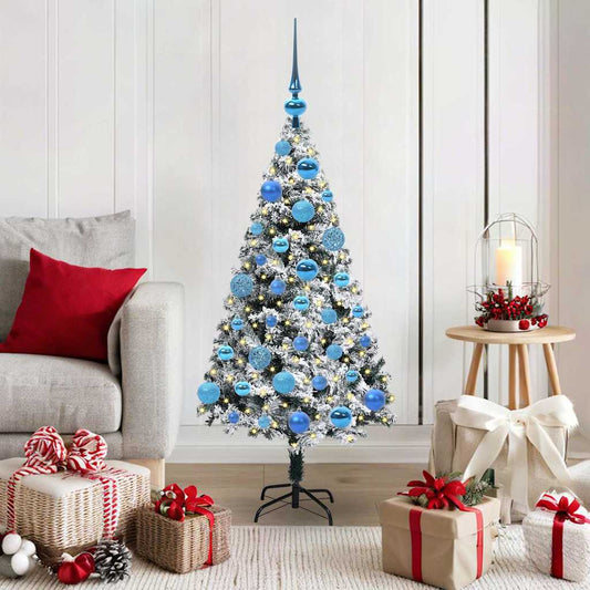 Artificial Christmas Tree White 120 cm with 61 blue balls