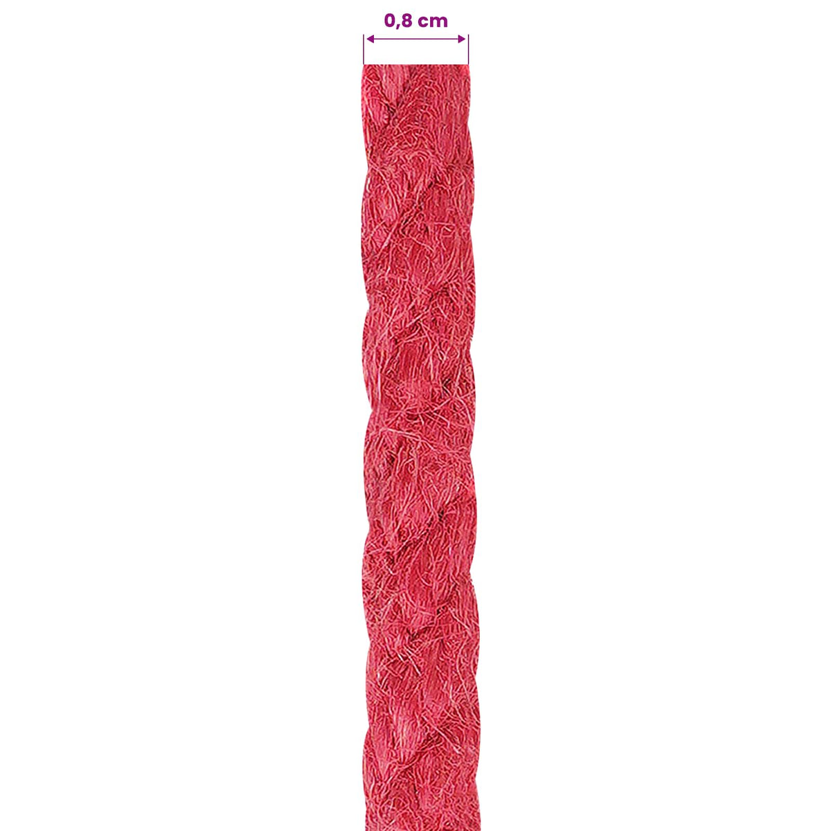 Jute Rope 100% Tossa jute Red Length 250 m 8 mm