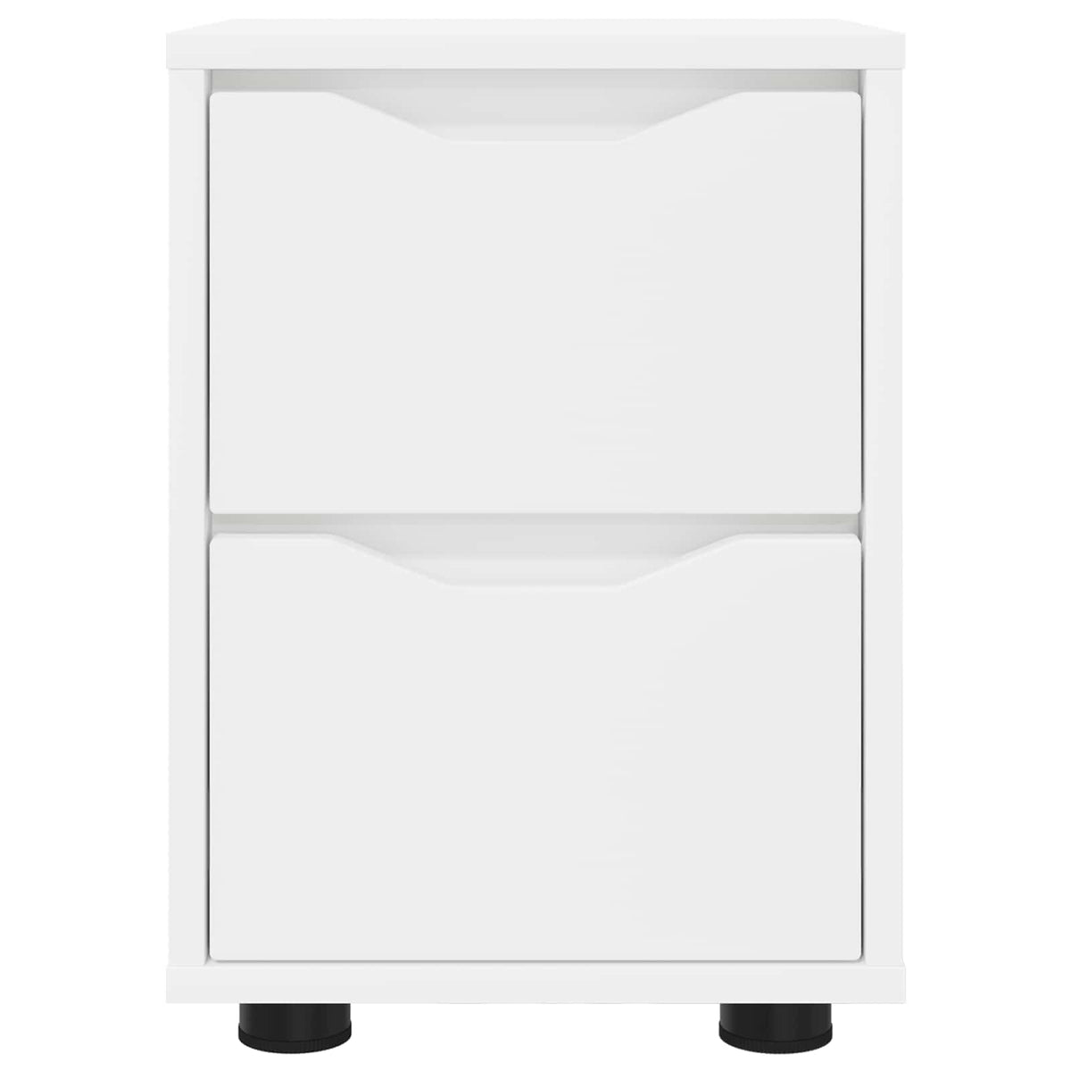 Bedside Table 30.5 x 30 x 43 cm Engineered Wood White 2