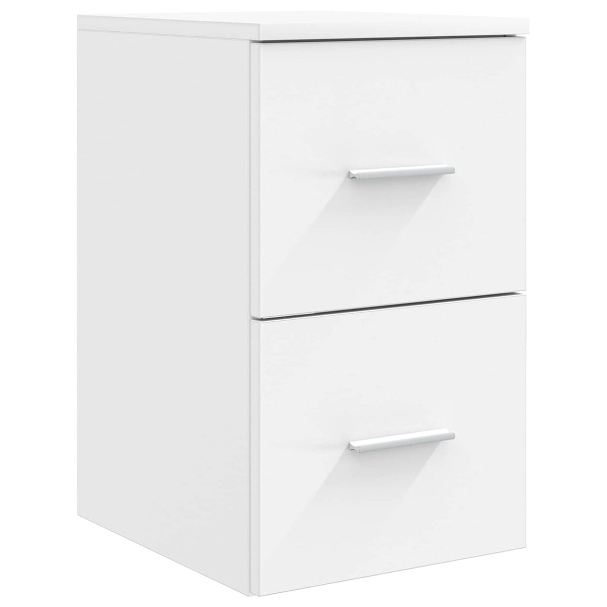 vidaXL Bathroom Furniture Set 4 pcs White Engineered Wood and Glass 6