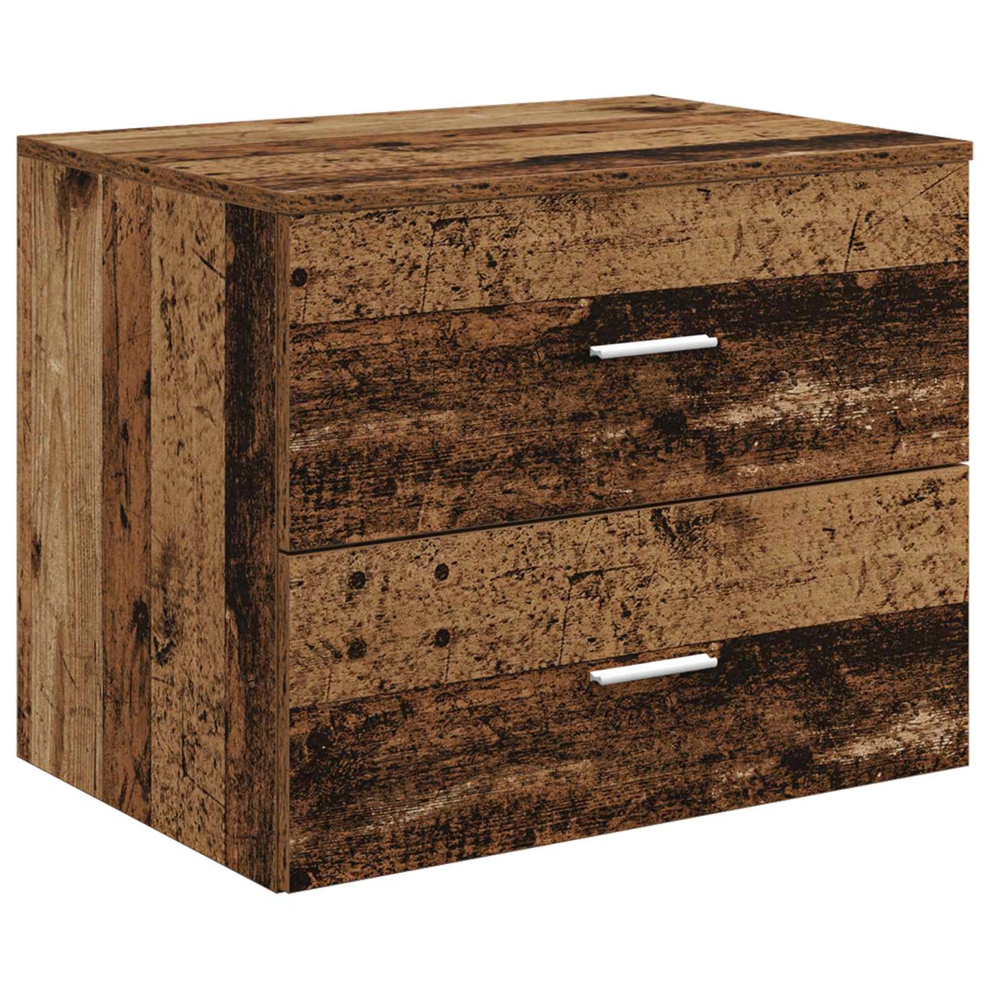 vidaXL Bathroom Furniture Set 5 pcs Old Wood Engineered Wood and Glass 6