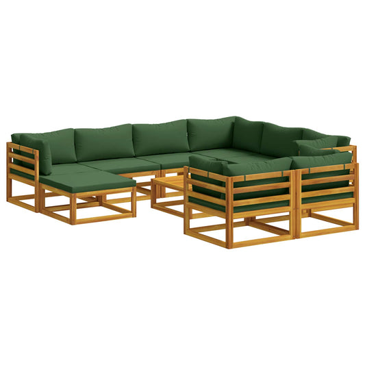 vidaXL Sofa Set 10 pcs Natural Solid Acacia Wood 2