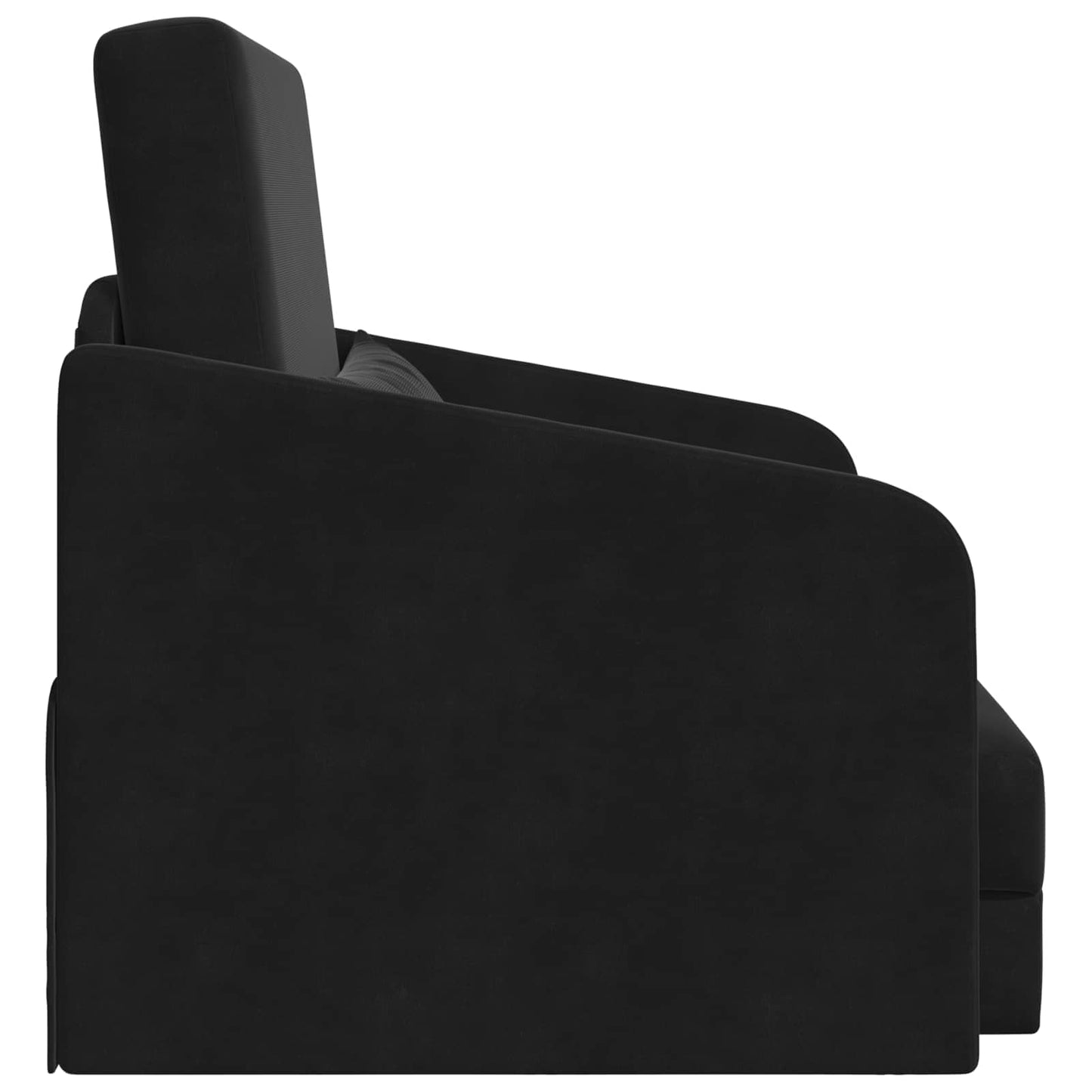 vidaXL Folding Sofa Bed Black 65 x 80 x 83 cm Velvet 6