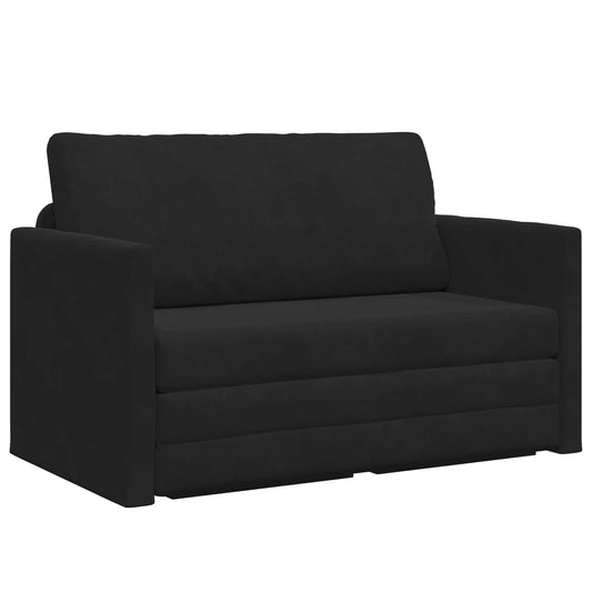 vidaXL Folding Sofa Bed Black 124 x 71 x 78 cm Velvet 2