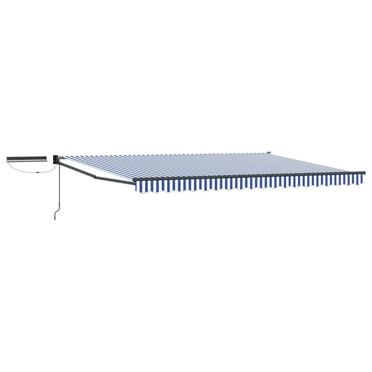 vidaXL Electric Retractable Awning Blue, White and Anthracite 4 x 3 m 2