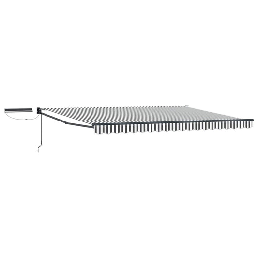 vidaXL Electric Retractable Awning Anthracite and White 4 x 3 m 2
