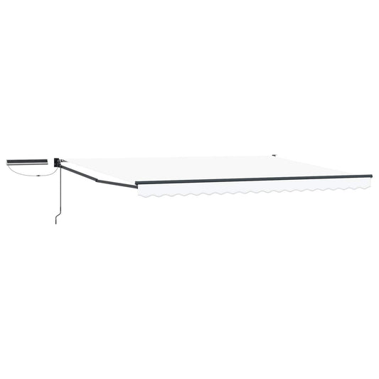 vidaXL Electric Retractable Awning White and Anthracite 4 x 3 m 2
