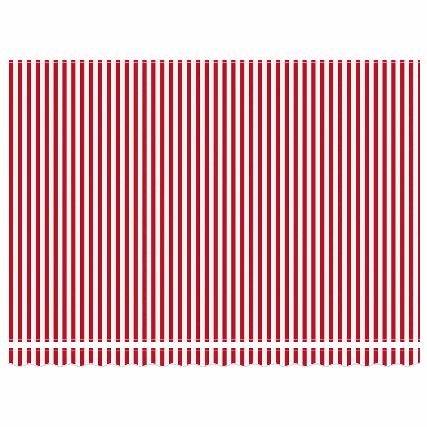 vidaXL Manual Retractable Awning Red and White 4 x 3.5 m 6