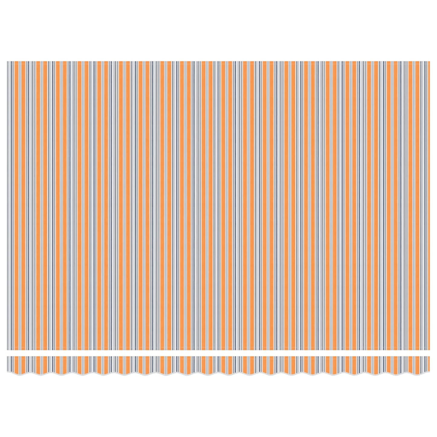 vidaXL Manual Retractable Awning Orange, Grey, Blue and White 6