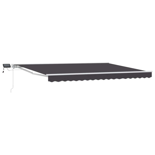 vidaXL Manual Awning Frame with LEDs White and Anthracite 4.5 x 3.5 m 2