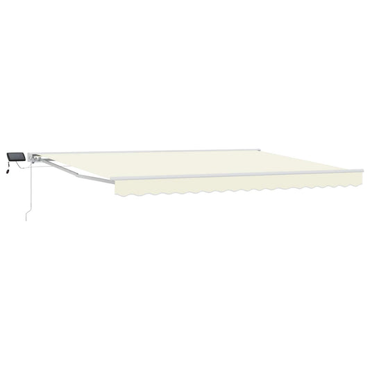 vidaXL Manual Awning Frame with LEDs Cream and White 5 x 3.5 m 2