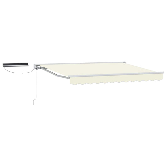 vidaXL Electric Retractable Awning Cream and White 3 x 2.5 m 2