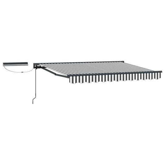 vidaXL Electric Retractable Awning Anthracite and White 3.5 x 2 m 2