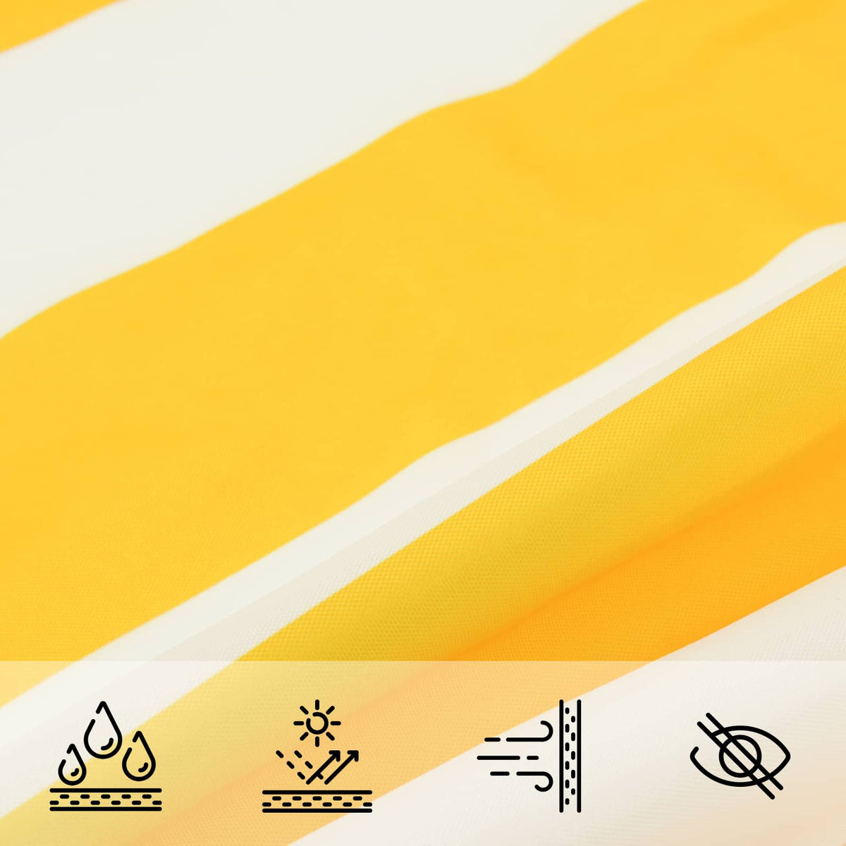 Sunshade Sail Oxford Fabric Yellow white