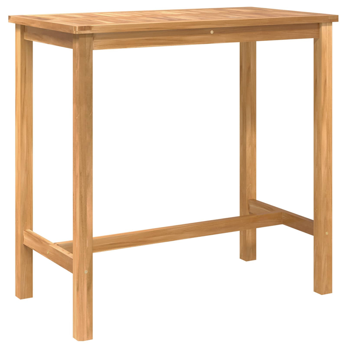 Outdoor Bar Set 5 pcs Untreated Solid Teak Wood without backrest