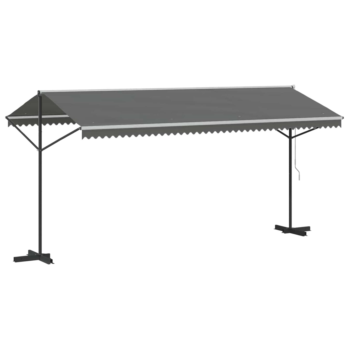 vidaXL Free Standing Awning 5 x 3 m Polyester Grey 6