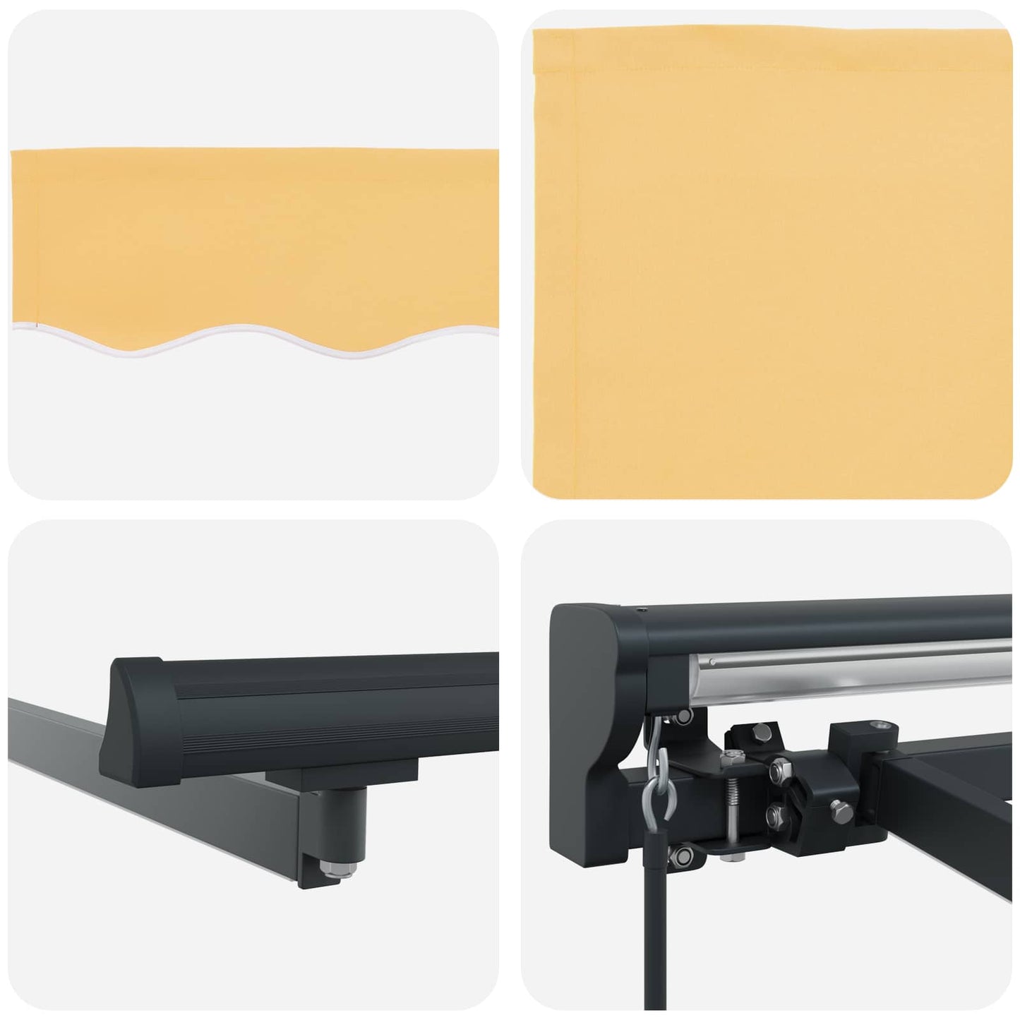 vidaXL Manual Retractable Awning Sand 4 x 3.5 m 6