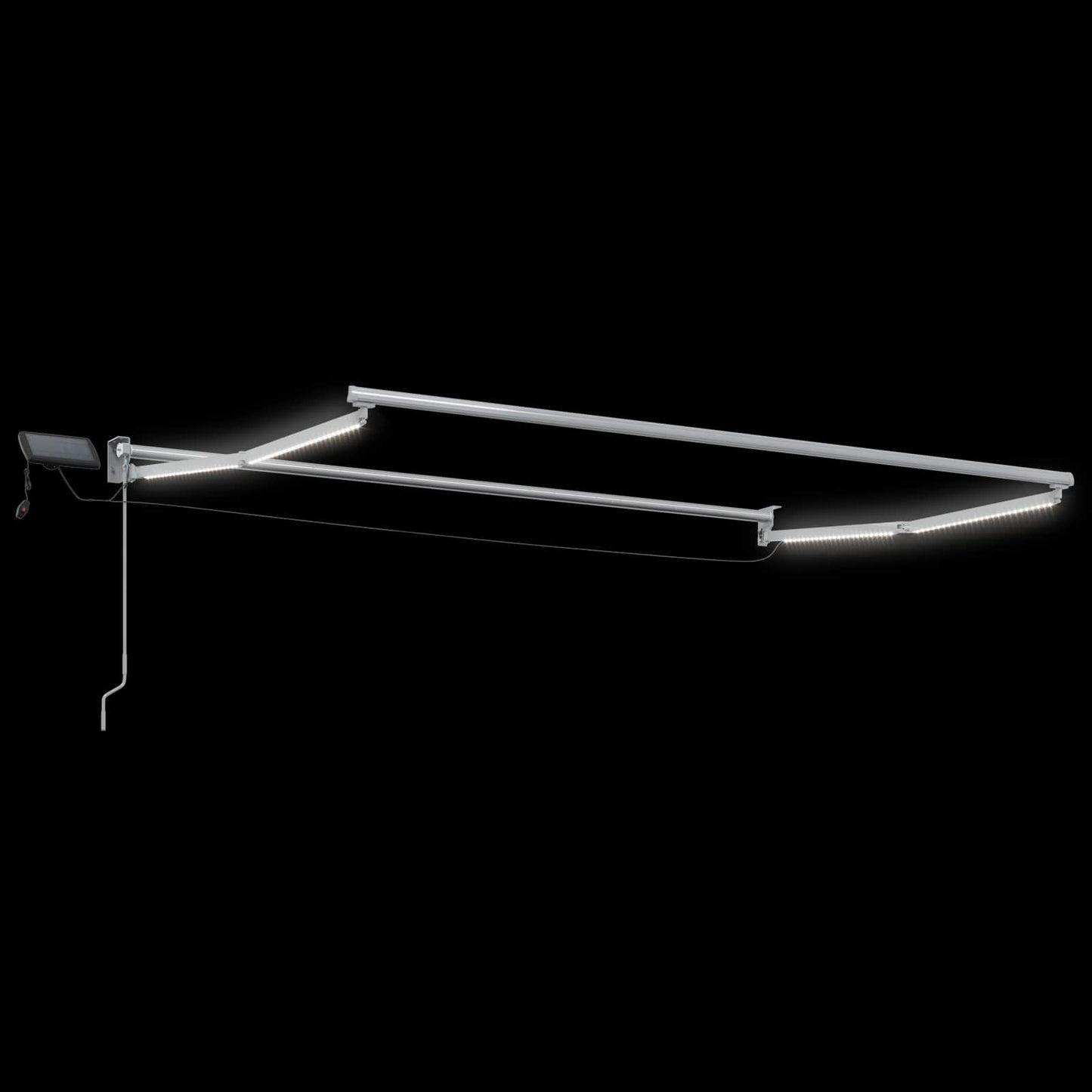 vidaXL Manual Retractable Awning with LEDs Taupe 6