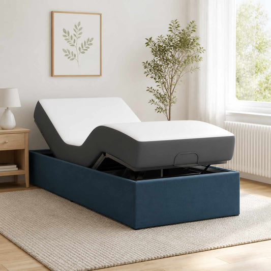 Electric Adjustable Bed Frame 200 x 70 x 33.5 cm Steel Blue 70 x 200 cm