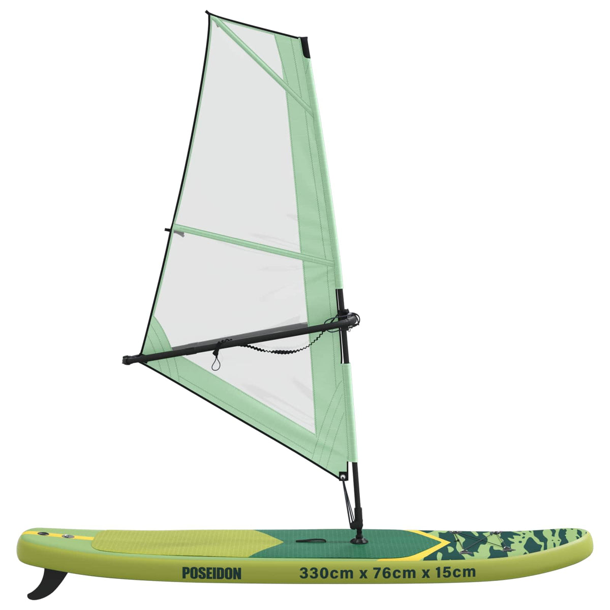 vidaXL Inflatable SUP Board with Sail POSEIDON 330 x 76 x 15 cm Green 6